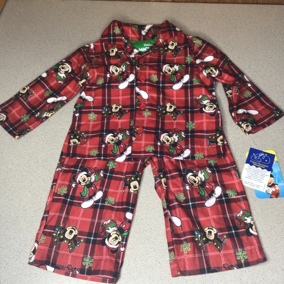 Mickey Mouse Christmas flame resistant size 18mo. - Picture 1 of 7